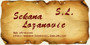 Sekana Lozanović vizit kartica